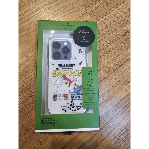 Disney Kate Spade IPhone 14 Pro Max X Phone Case Liquid Cats Durable